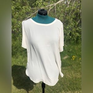 Banana Republic Cream Short Sleeve Shirt